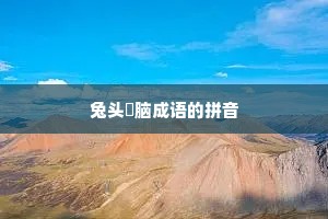 兔头麞脑成语的拼音