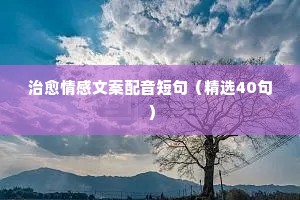 情感的句子说说心情（精选40句）