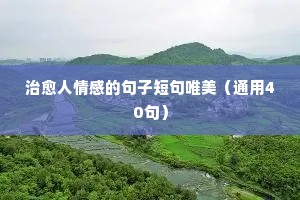 情感语录说说伤感（精选40句）