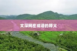 文深网密成语的释义