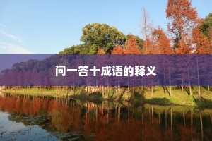 问一答十成语的释义