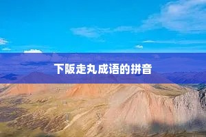 下阪走丸成语的拼音