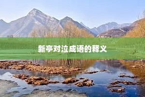 新亭对泣成语的释义