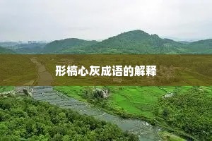 形槁心灰成语的解释