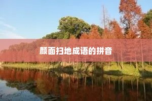 颜面扫地成语的拼音