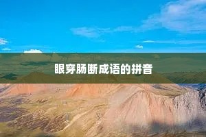 眼穿肠断成语的拼音
