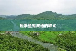 雁素鱼笺成语的释义