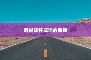 遗寝载怀成语的解释