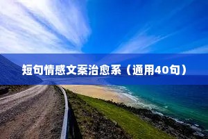 唯美情感伤感句子说说心情短语（精选8篇）