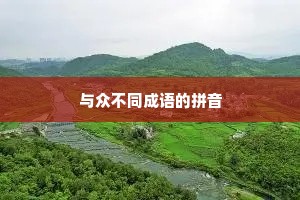 与众不同成语的拼音