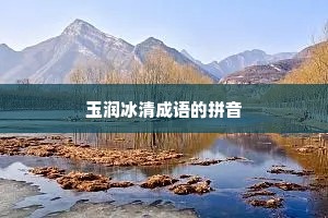 玉润冰清成语的拼音
