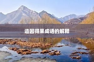 造因得果成语的解释