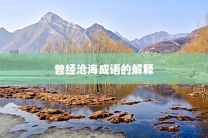 曾经沧海成语的解释