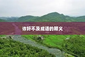 诈奸不及成语的释义