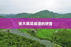 张大其词成语的拼音