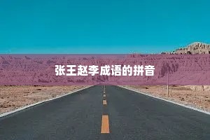 张王赵李成语的拼音