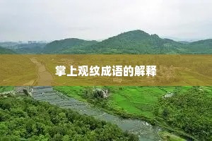 掌上观纹成语的解释