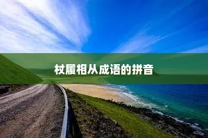 杖履相从成语的拼音