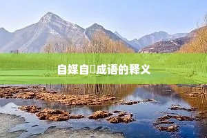 自媒自衒成语的释义