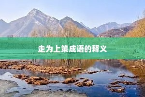走为上策成语的释义