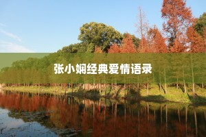 张小娴经典爱情语录