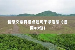 20个励志情感说说句子（精选40句）