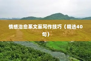 人生的情感扎心文案短句（通用40句）