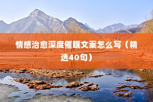 情感语录文案（精选40句）