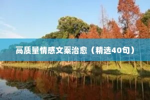 走心的情感文案（精选40句）