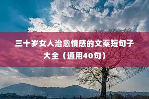 情感动人文案（通用40句）