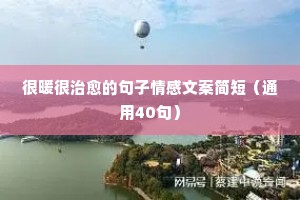 很暖很治愈的句子情感文案简短（通用40句）