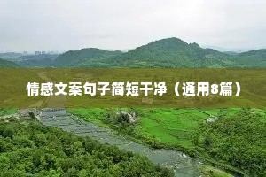 文案情感句（精选8篇）