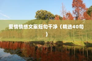 情感微信文案（精选40句）