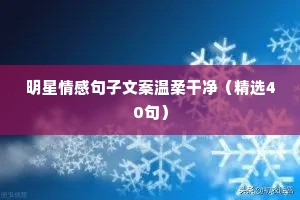 墨言情感文案（通用8篇）