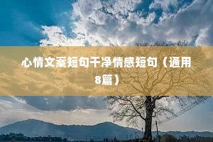 挽留情感文案（精选40句）