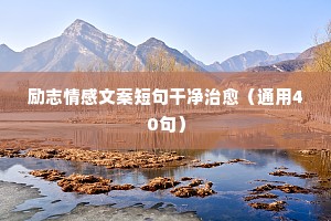 励志情感文案短句干净治愈（通用40句）