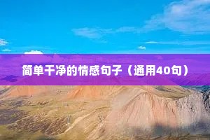 语录情感语录（精选8篇）