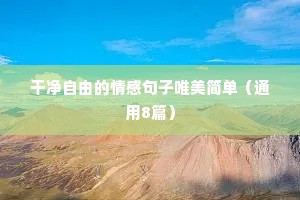 一分钟以上的情感语录（精选40句）