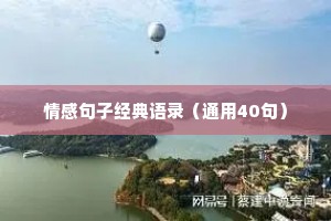 情感语录点点滴滴（通用40句）