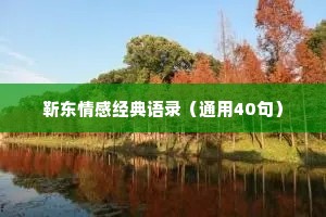 靳东情感经典语录（通用40句）