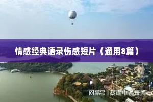 情感经典语录伤感短片（通用8篇）
