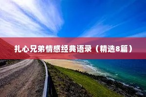 扎心兄弟情感经典语录（精选8篇）