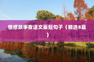 情感故事夜话文案短句子（精选8篇）