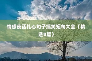 情感夜话扎心句子搞笑短句大全（精选8篇）
