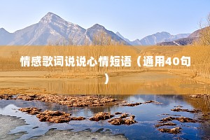 情感歌词说说心情短语（通用40句）