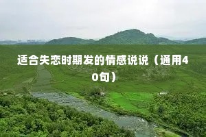 适合失恋时期发的情感说说（通用40句）