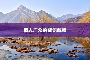 稠人广众的成语解释