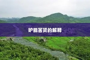 妒能害贤的解释