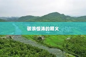 骇浪惊涛的释义