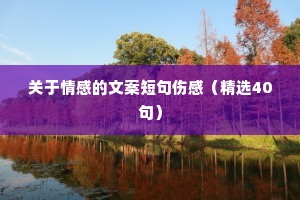 关于情感的文案短句伤感（精选40句）